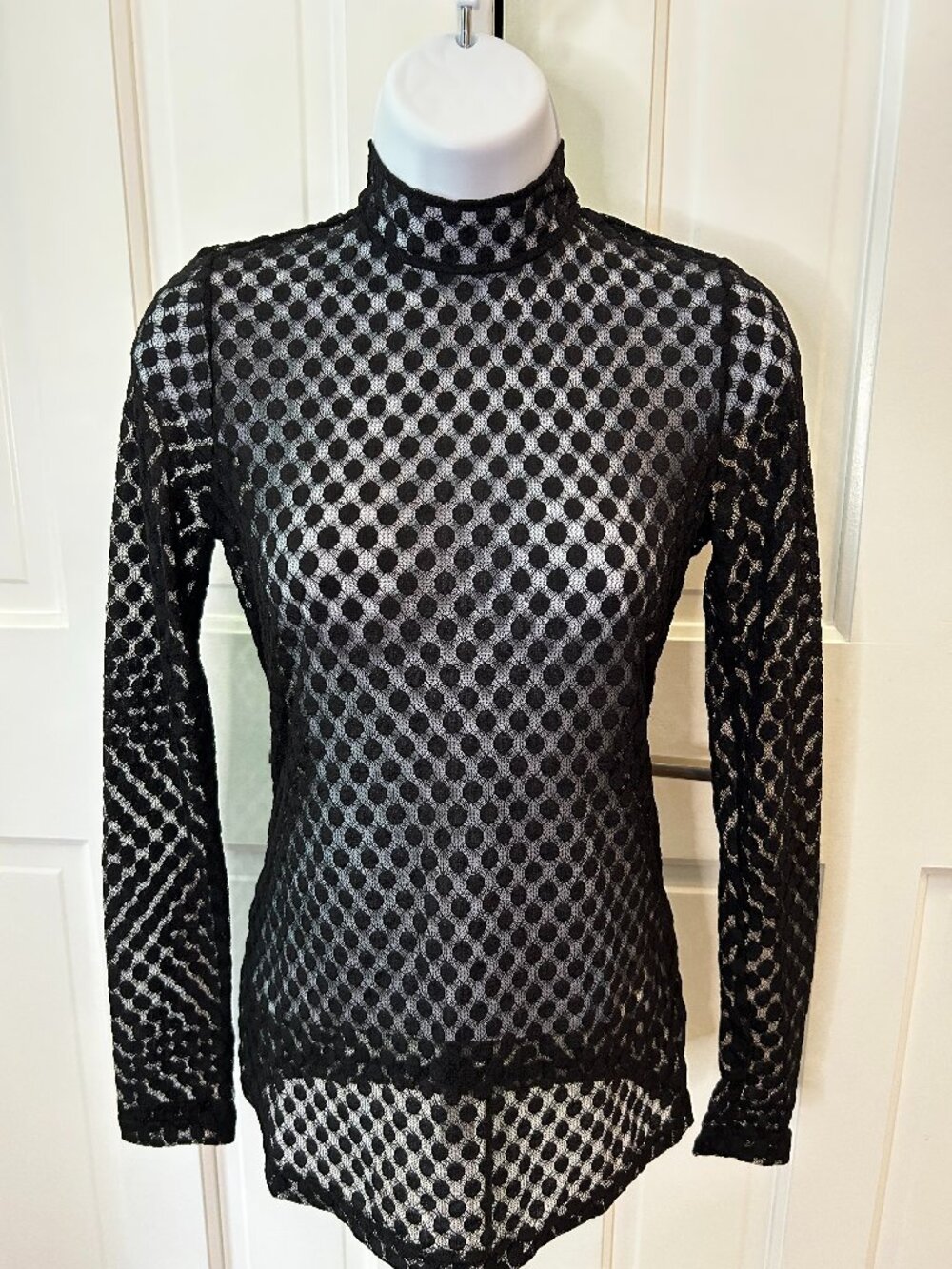 NWT Anne Fontaine sheer black top